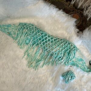 Rip Curl Turquoise Fringe Bikini XL